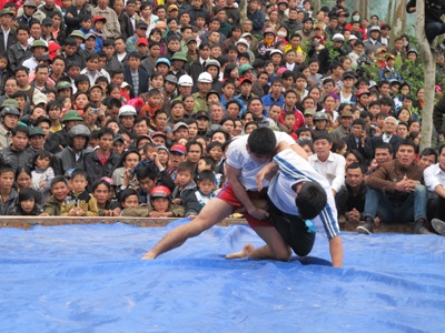 Sôi động đấu vật, đua thuyền tại lễ hội Vua Mai - 6