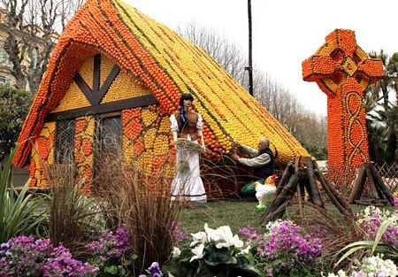 Những công trình nghệ thuật bằng chanh và cam tươi - 1