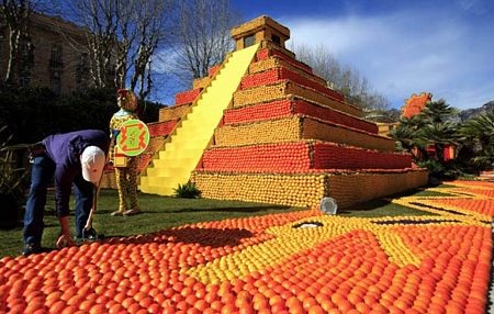 Những công trình nghệ thuật bằng chanh và cam tươi - 5