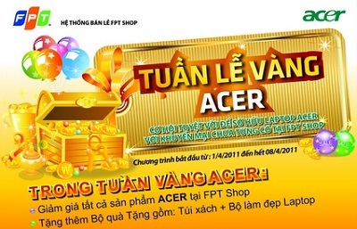 Laptop ACER giảm giá tới 1 triệu tại FPT SHOP - 1 Laptop ACER giảm giá tới 1 triệu tại FPT SHOP - 1