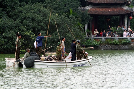 Cụ Rùa đã được an toàn trong bể chữa bệnh - 24