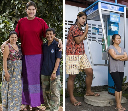 Gặp cô gái Thái Lan sở hữu chiều cao gần 2,1m - 2