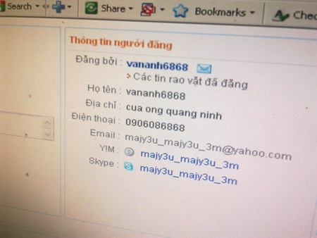 Khốn khổ vì bỗng dưng trở thành nạn nhân của một lời rao bán - 1 Khốn khổ vì bỗng dưng trở thành nạn nhân của một lời rao bán - 1