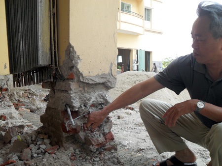 Khu chung cư Đồng Tàu sụt lún nghiêm trọng - 16