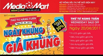 Ngày giảm giá thứ tư hàng tuần tại Media Mart - 1 Ngày giảm giá thứ tư hàng tuần tại Media Mart - 1