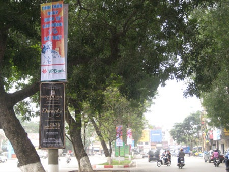 Hà Nội: Pano, áp phích treo kiểu “oái oăm” - 8 Hà Nội: Pano, áp phích treo kiểu “oái oăm” - 8
