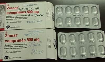 Hà Nội: Xuất hiện kháng sinh Zinnat giả - 1