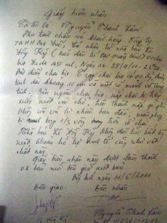 Bàn giao chai bia có ống thủy tinh cho Công ty Bia Huế - 1