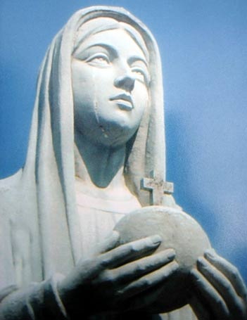 TPHCM: Tượng Đức Mẹ khóc ở nhà thờ Đức Bà? - 1