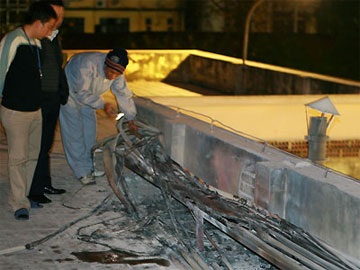 Cáp viễn thông bị thiêu rụi vì... đèn trời - 1