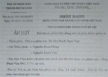 Vụ TNGT “gây” chết người: Hủy án sơ thẩm lần hai - 1 Vụ TNGT “gây” chết người: Hủy án sơ thẩm lần hai - 1