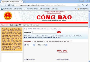 TPHCM ngưng phát hành Công báo in - 1