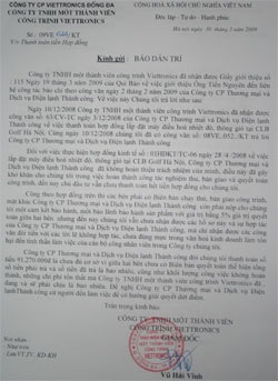 Trả lời kiến nghị của Công ty Thành Công - 1 Trả lời kiến nghị của Công ty Thành Công - 1