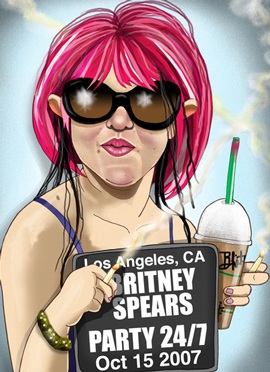 Britney Spears vào tranh biếm họa - 4