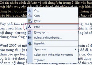 “Viết mật thư” với Microsoft Word - 1