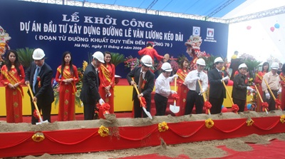 Khởi công tuyến đường “huyết mạch” nối Hà Đông với trung tâm Hà Nội - 1 Khởi công tuyến đường “huyết mạch” nối Hà Đông với trung tâm Hà Nội - 1
