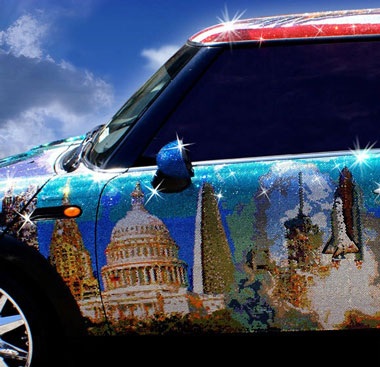 Xe Mini Cooper phủ pha lê Swarovski  - 1 Xe Mini Cooper phủ pha lê Swarovski  - 1