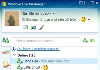 Đi tìm sự thú vị trong từng phần mềm chat - 2 Đi tìm sự thú vị trong từng phần mềm chat - 2