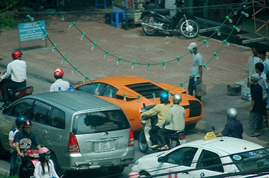 Lamborghini Murcielago bị CSGT kiểm tra tại Hà Nội  - 11