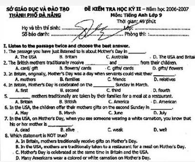 Phát hiện hơn 14.000 bài thi đáng ngờ tại Đà Nẵng - 1 Phát hiện hơn 14.000 bài thi đáng ngờ tại Đà Nẵng - 1