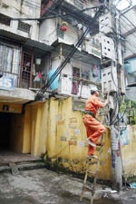 Chập điện gây cháy tại khu tập thể Thành Công - 1 Chập điện gây cháy tại khu tập thể Thành Công - 1