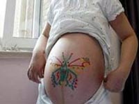 Vẽ tranh lên... bụng bà bầu - 2 Vẽ tranh lên... bụng bà bầu - 2