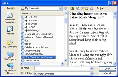 Mẹo nhỏ giúp đọc file Word mà không cần mở - 3 Mẹo nhỏ giúp đọc file Word mà không cần mở - 3