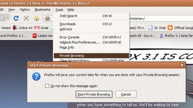 Lướt web "tuyệt đối riêng tư" với Firefox 3.1 beta 2 - 2