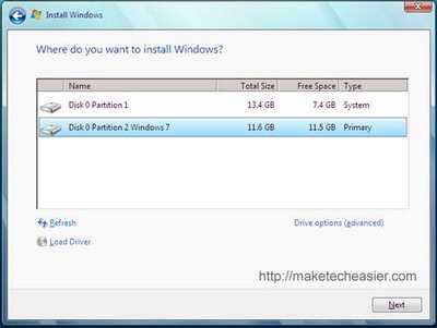 Cài đặt Windows 7 với các phiên bản Windows sẵn có - 6 Cài đặt Windows 7 với các phiên bản Windows sẵn có - 6