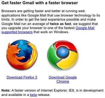 Google “xúi” người dùng Gmail bỏ Internet Explorer - 1