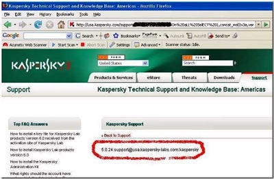 Website của hãng bảo mật Kaspersky bị… tin tặc tấn công - 1 Website của hãng bảo mật Kaspersky bị… tin tặc tấn công - 1