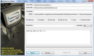 Để video chạy “tít mù” với MakeInstantPlayer - 2 Để video chạy “tít mù” với MakeInstantPlayer - 2