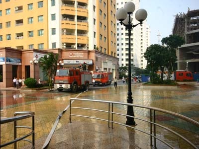 Diễn tập chữa cháy tại tòa nhà cao nhất Hà Nội - 6