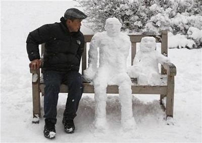 Chùm ảnh: Nước Anh chìm trong tuyết trắng - 16