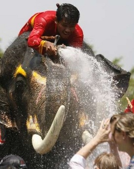 Chùm ảnh: Tưng bừng lễ hội té nước Thái Lan - 10 Chùm ảnh: Tưng bừng lễ hội té nước Thái Lan - 10