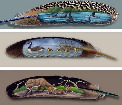 Tuyệt tác nghệ thuật trên lông vũ  - 7