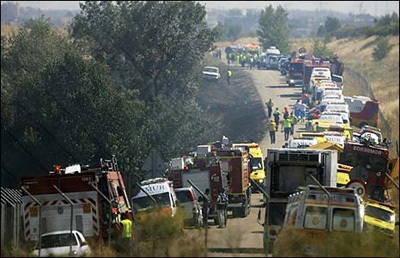 Chùm ảnh: Tai nạn máy bay thảm khốc tại Madrid - 5 Chùm ảnh: Tai nạn máy bay thảm khốc tại Madrid - 5