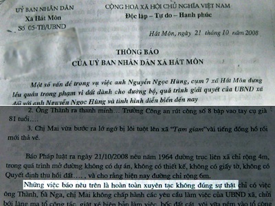 Xã Hát Môn chấp hành án nửa vời - 2 Xã Hát Môn chấp hành án nửa vời - 2