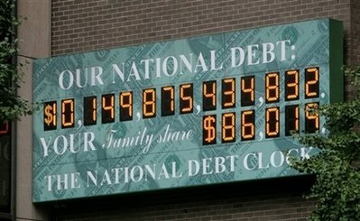 Đồng hồ chỉ nợ quốc gia Mỹ chạy … hết số   - 1