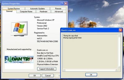 Chèn logo riêng vào hộp thoại System Properties - 3 Chèn logo riêng vào hộp thoại System Properties - 3