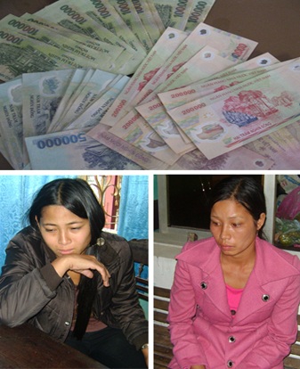 Bắt gọn hai chị em tiêu thụ tiền giả - 1