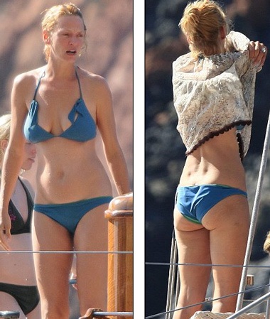 Ngôi sao Uma Thurman “lộ” bụng xấu - 1 Ngôi sao Uma Thurman “lộ” bụng xấu - 1