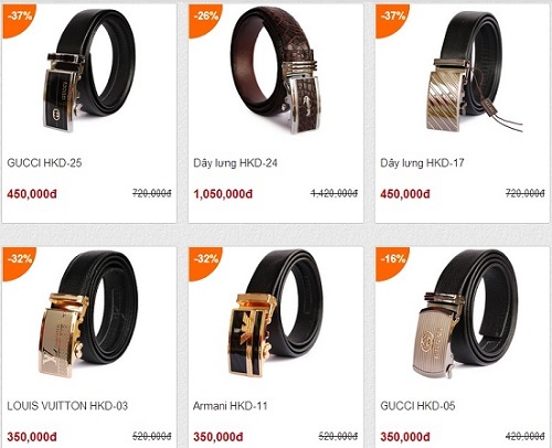 Trên trang muachungtb.vn giá dây lưng Hermes là 379.000 đồng