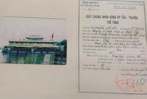 Các du thuyền sống giữa "ốc đảo", vì đâu nên nỗi? - 3 Giấy tờ chứng nhận hoạt động của du thuyền Potomac