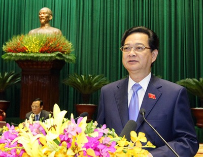Thủ tướng Nguyễn Tấn Dũng phát biểu trước phiên chất vấn