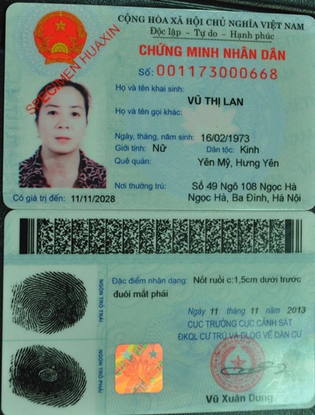 Huaxin “không tham gia làm CMND 12 số” - 1 Mẫu CMND mới 12 số in tên một tập đoàn Trung Quốc gây bàn tán trong dư luận