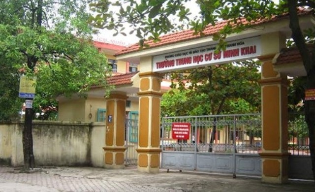 Mâu thuẫn trong giờ giải lao, nam sinh lớp 8 dùng dao đâm bạn - 1 Trường THCS Minh Khai- nơi xảy ra sự việc