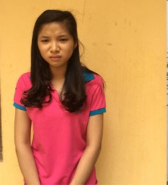 Đối tượng Linh tại cơ quan công an