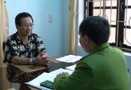 Đối tượng Hoàng Minh Đức tại cơ quan điều tra