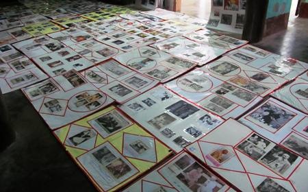 Ông Huy đã giành riêng một căn phòng để trưng bày các tư liệu, tranh ảnh về Bác